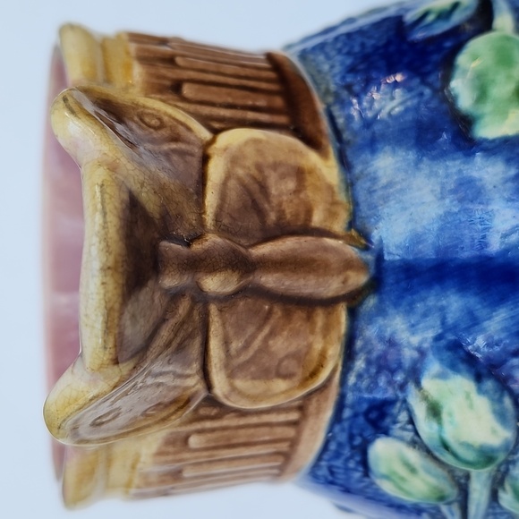 ANTIQUE GRIFFEN, SMITH & HILL AMERICAN MAJOLICA PITCHER/JUG - Picture 4 of 12